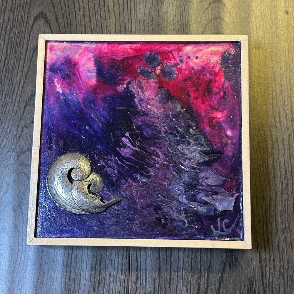 Original Mixed Media Abstract Artwork Twirling by Kay Compagnoni Birch Canvas
